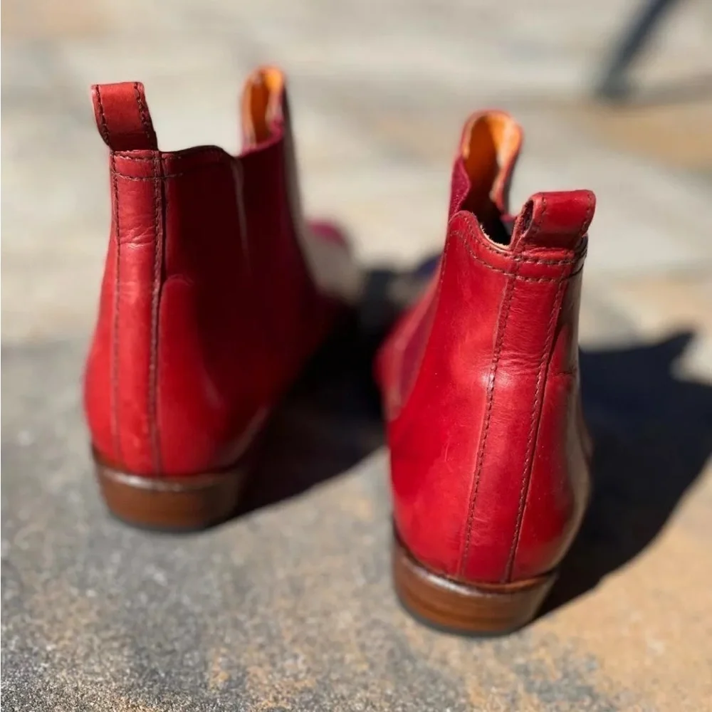 Frye Dorado Chelsea Boots Size 7 women’s Red - Picture 5 of 8